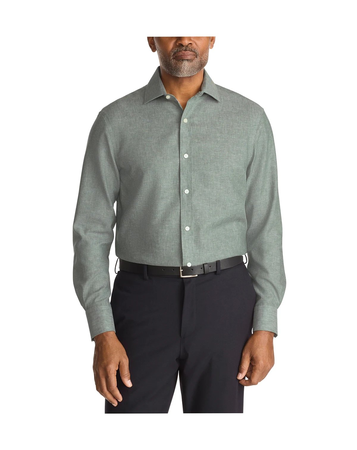 Mens Regular Fit Linen Dress Shirt