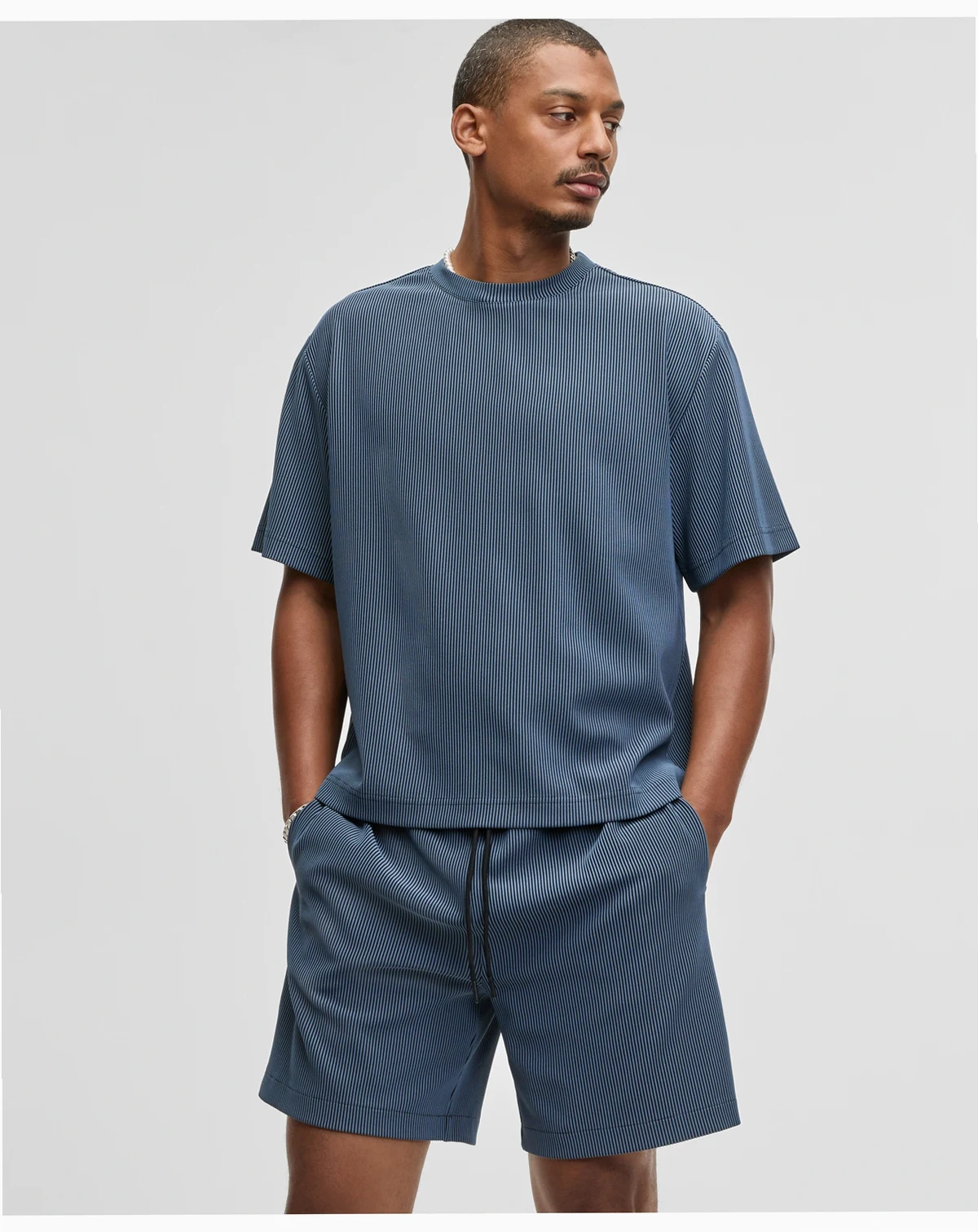 Men's Textured Knit Short-Sleeve T-Shirt, Macy's Exclusive