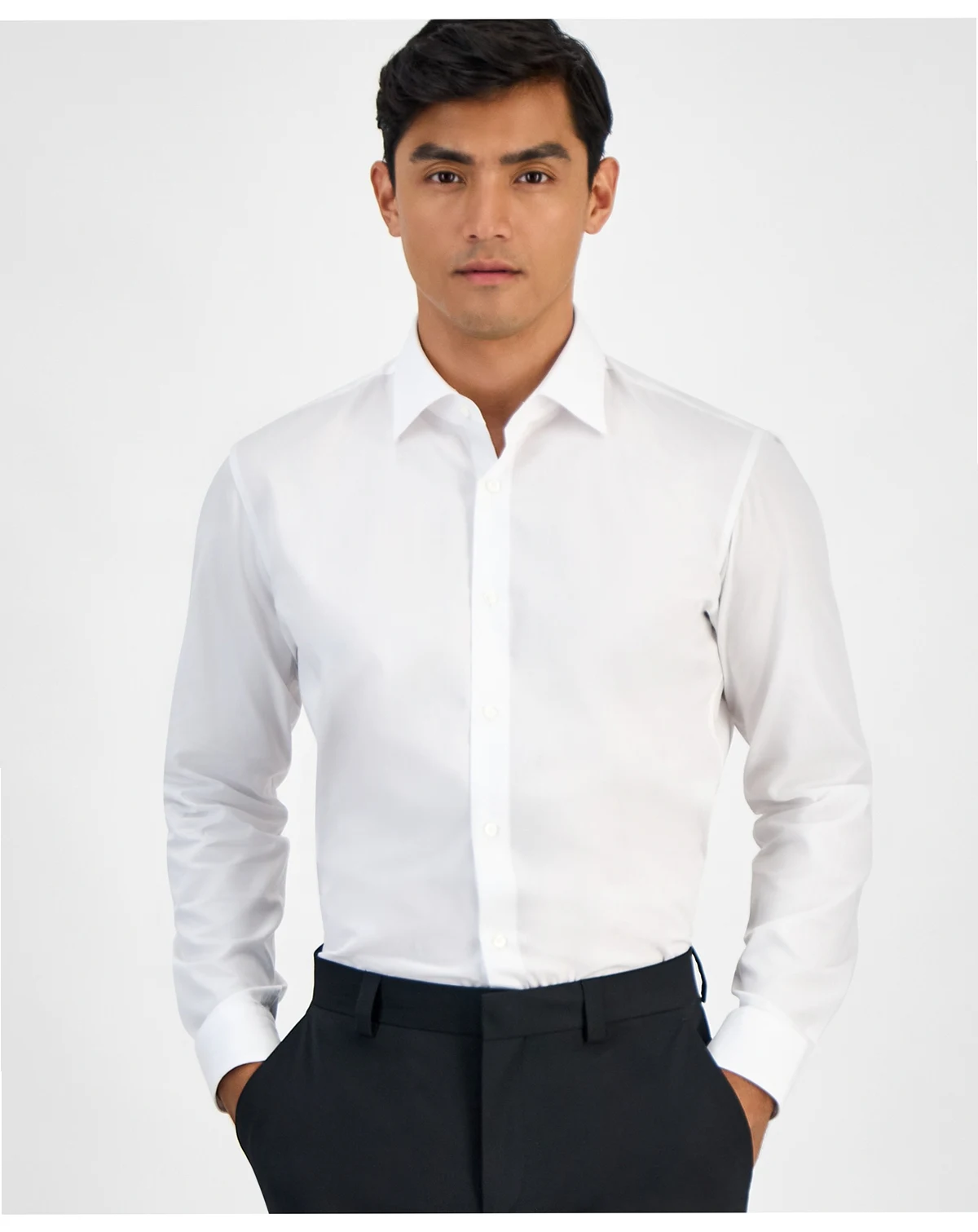 Men's Valerio Long Sleeve Button-Front Geo Print Shirt