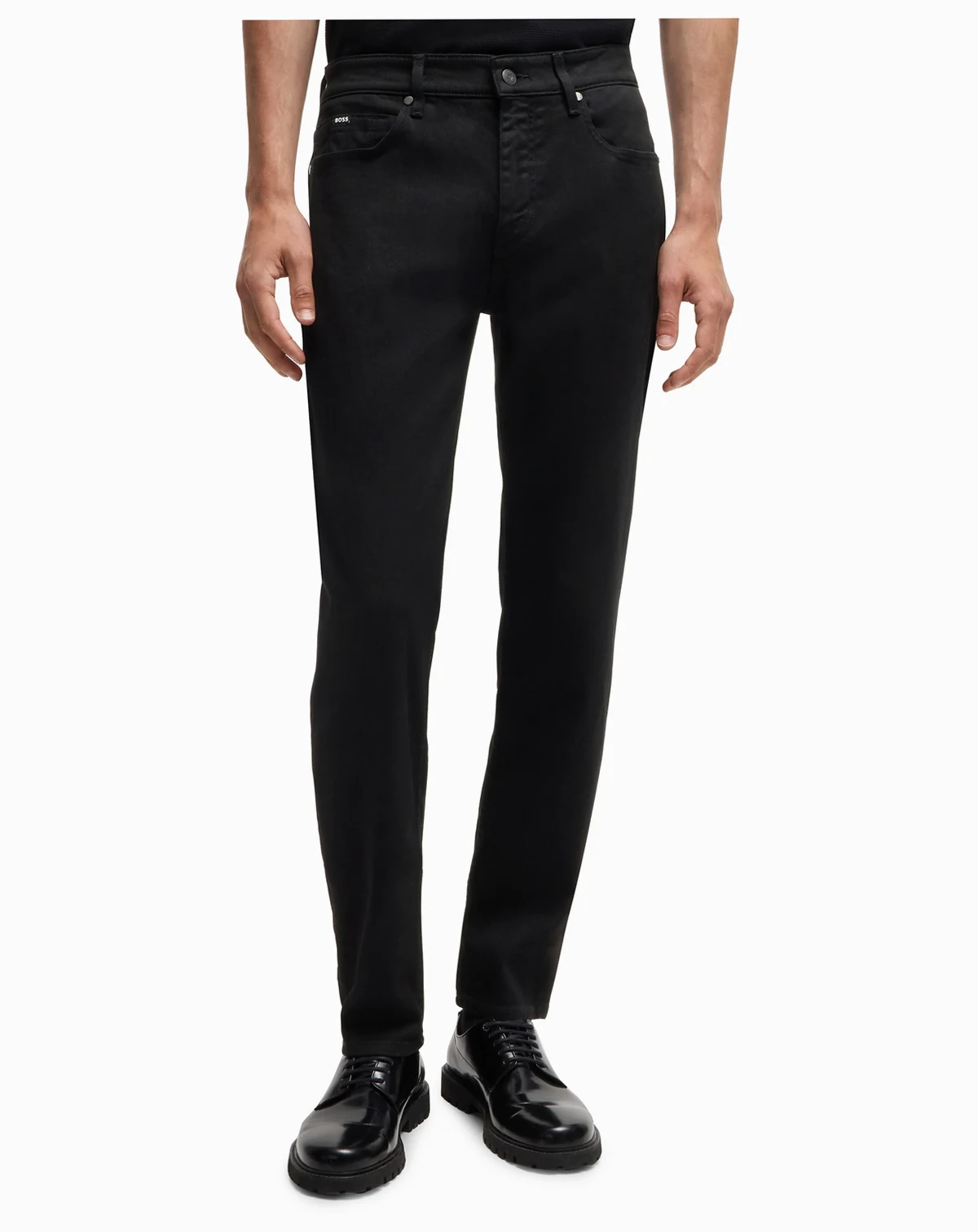 Men's Black Super-Soft Regular-Fit Jeans