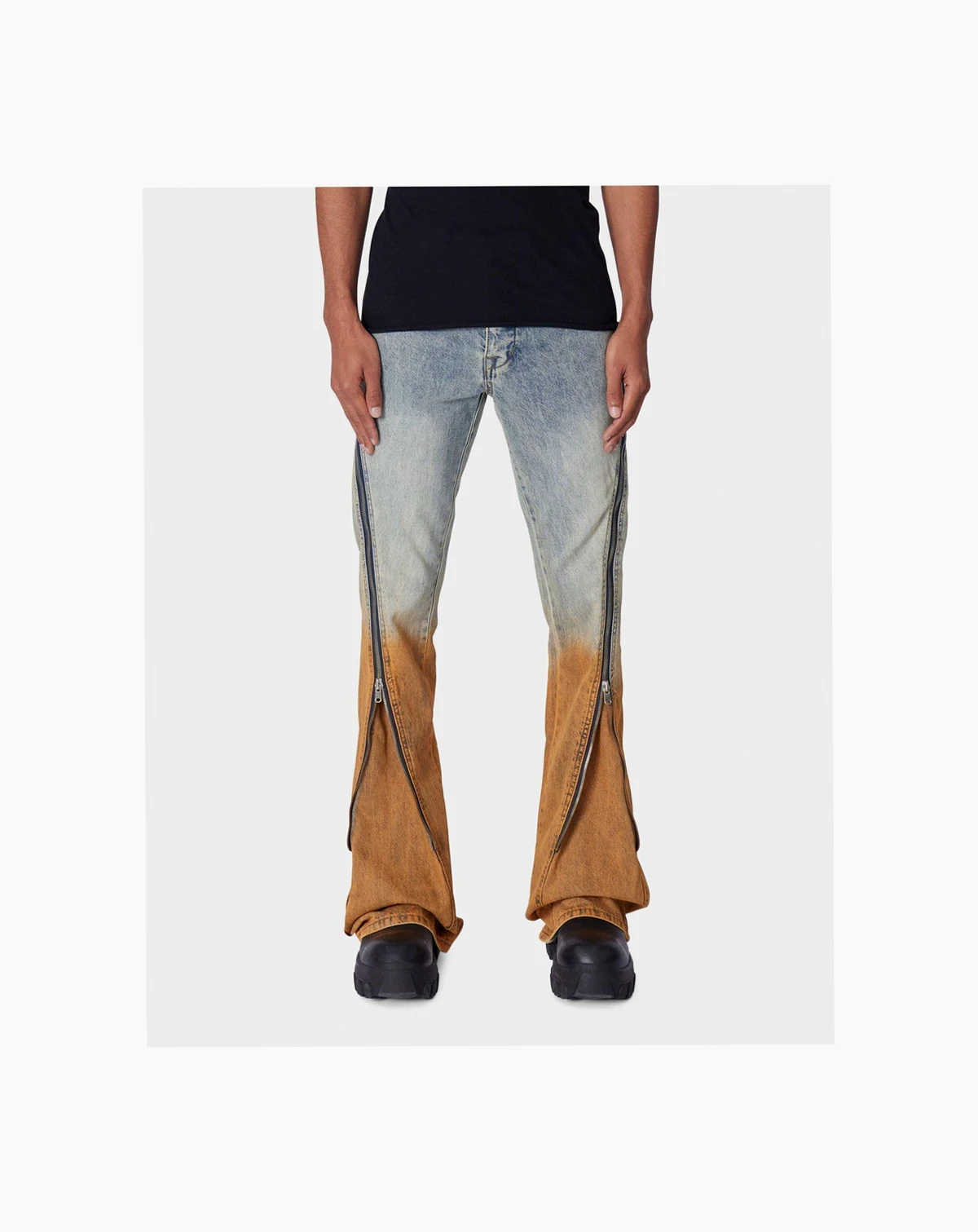 Men's D519 Zipper Flare Denim Jeans