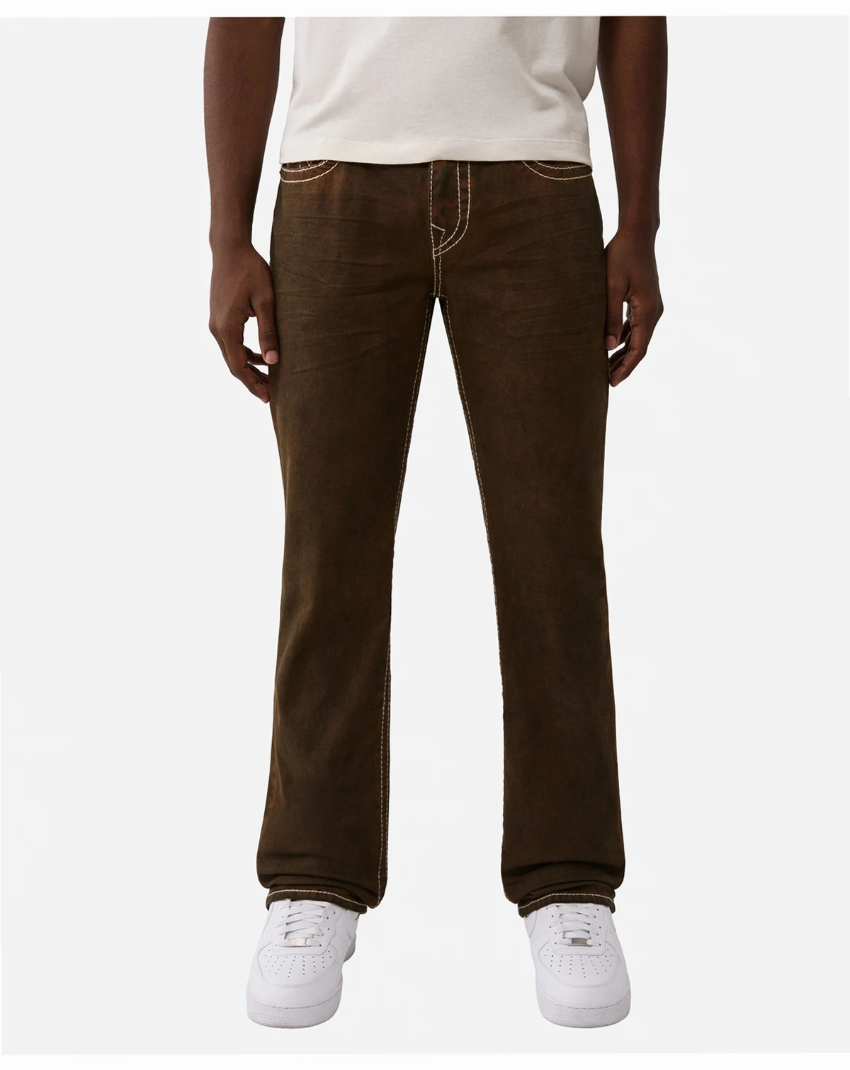 Men's Big T Stitch Detail Straight Fit Jeans