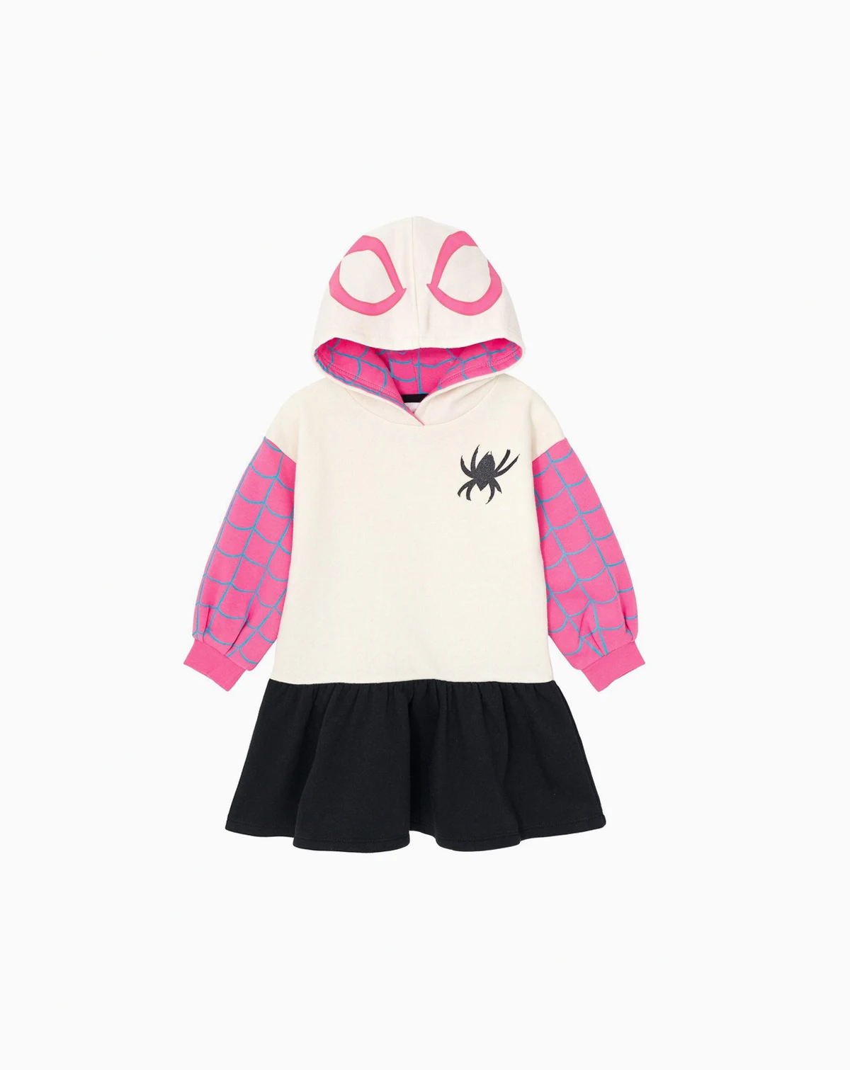 Toddler Girls Spider-Gwen Ghost Spider Fleece Skater Dress to