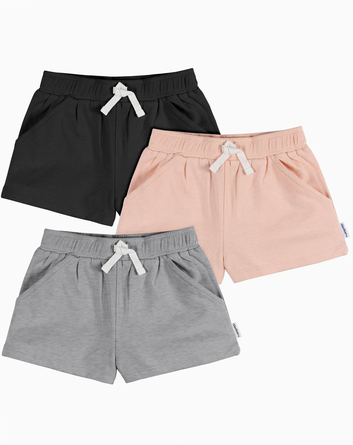 Toddler Girls Knit Shorts, 3-Pack