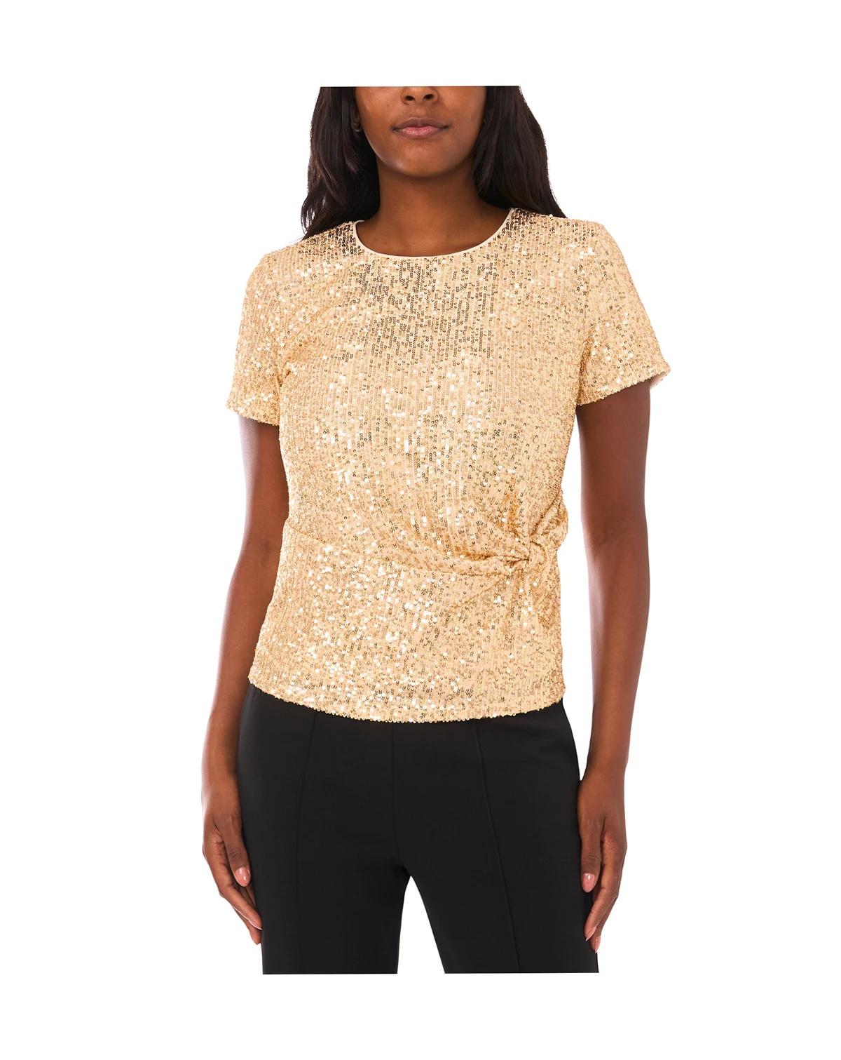 Women's Short Sleeve Side Knot Top