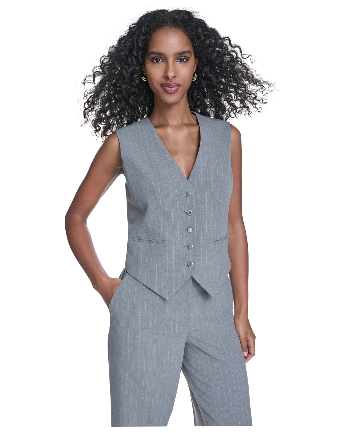 Women's Pinstripe Vest Top