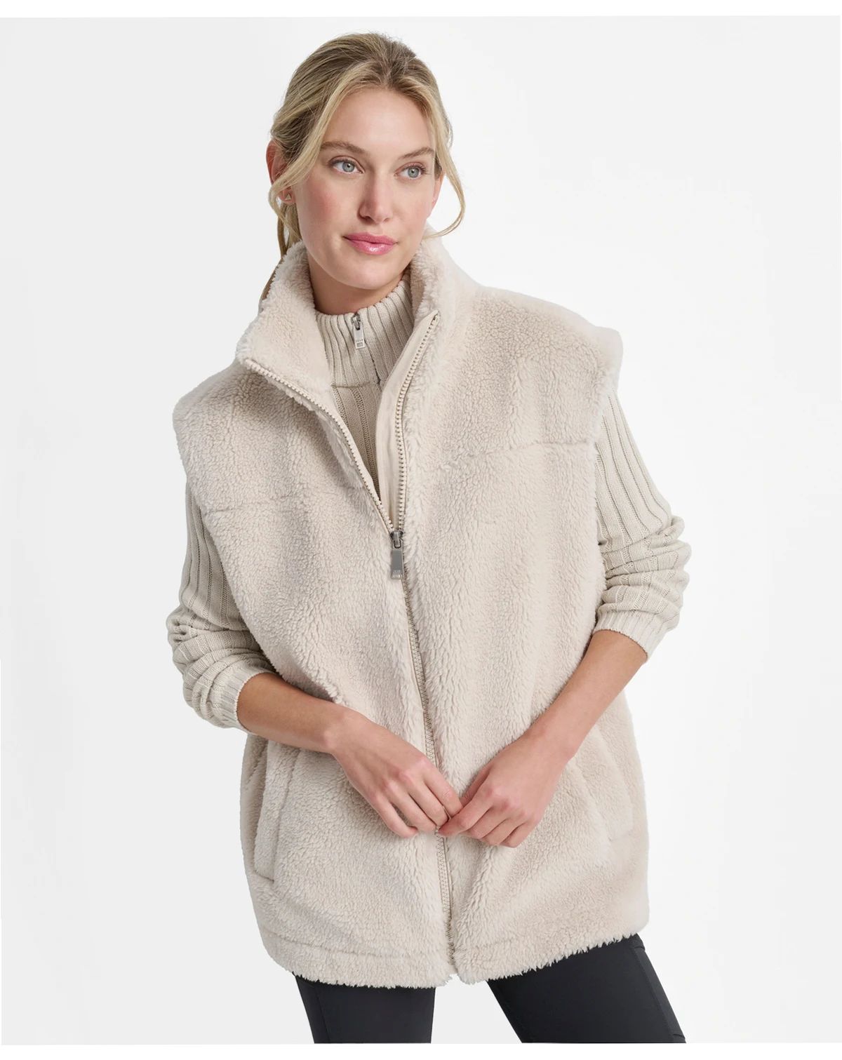 Women's Long Line Front Zipper Vest
