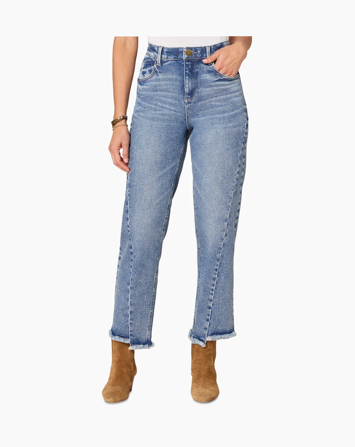 Women's "Ab"solution Spliced-Seam Step-Hem Ankle Jeans