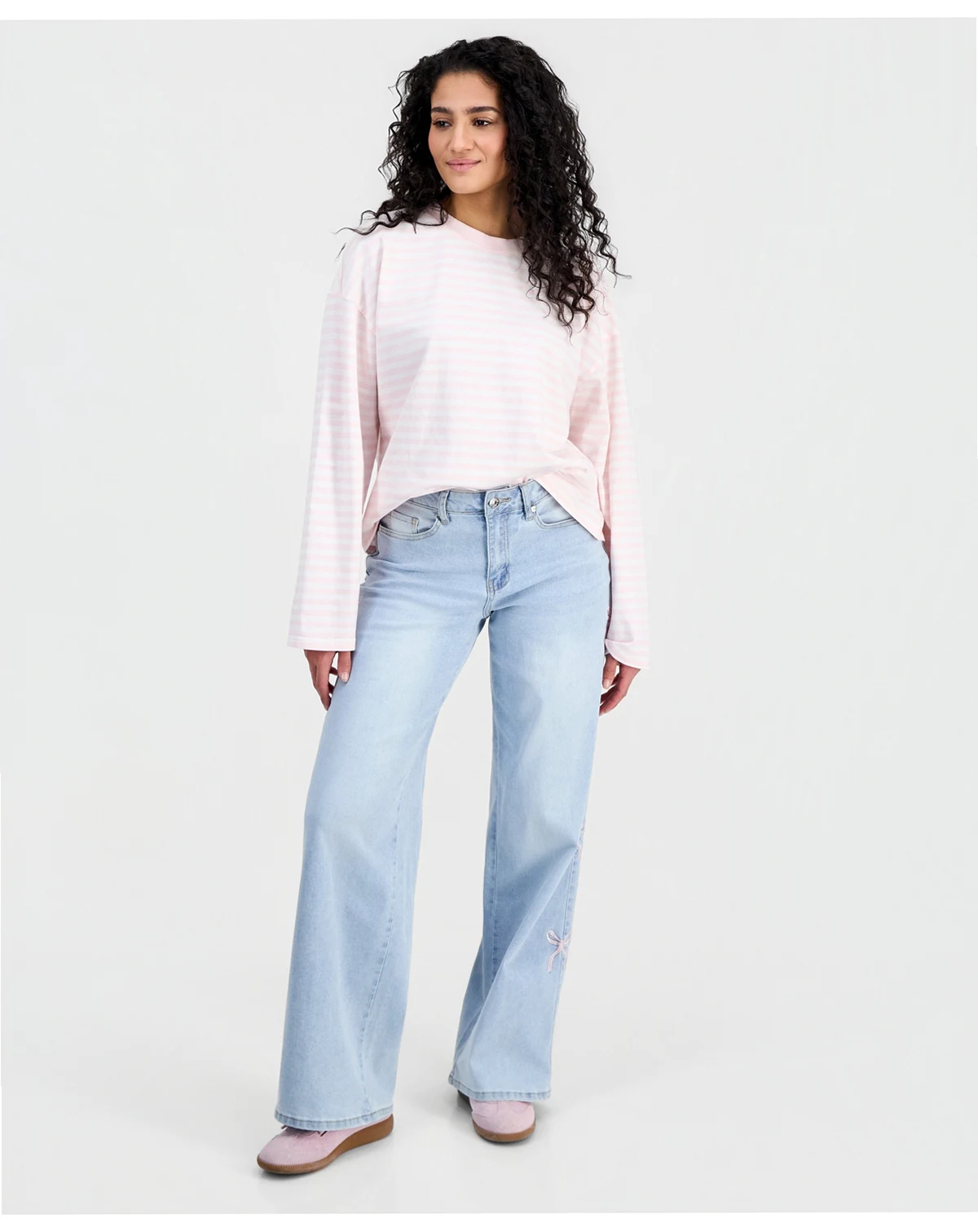 Women's Bow-Embroidery Ultra 90s Jeans