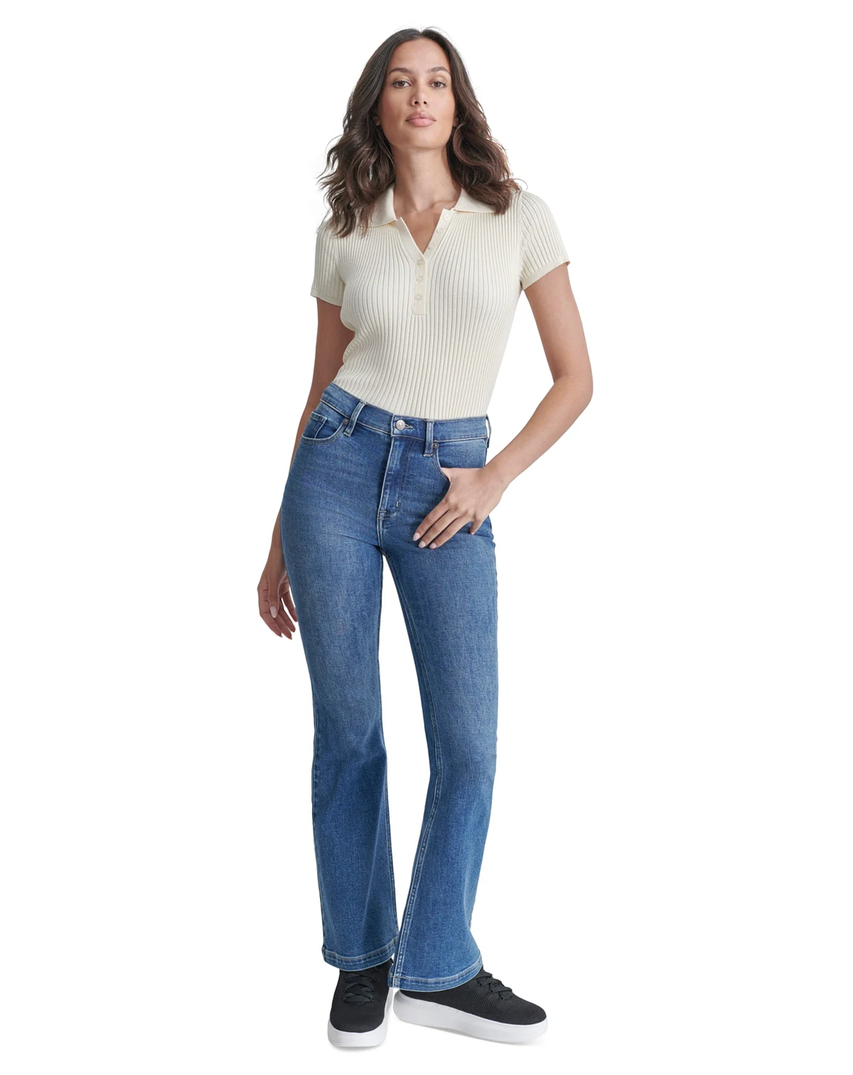Petite Williamsburg High-Rise Flare-Leg Jeans