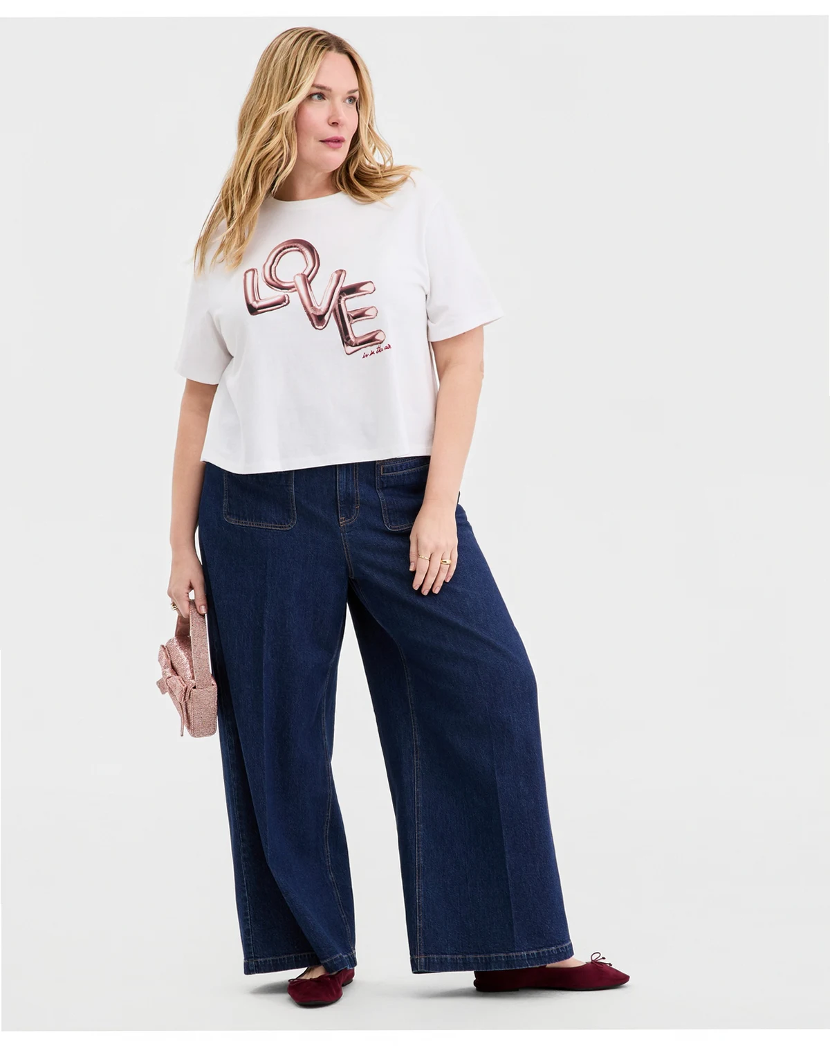 Trendy Plus Size High-Rise Wide-Leg Jeans, Macy's Exclusive