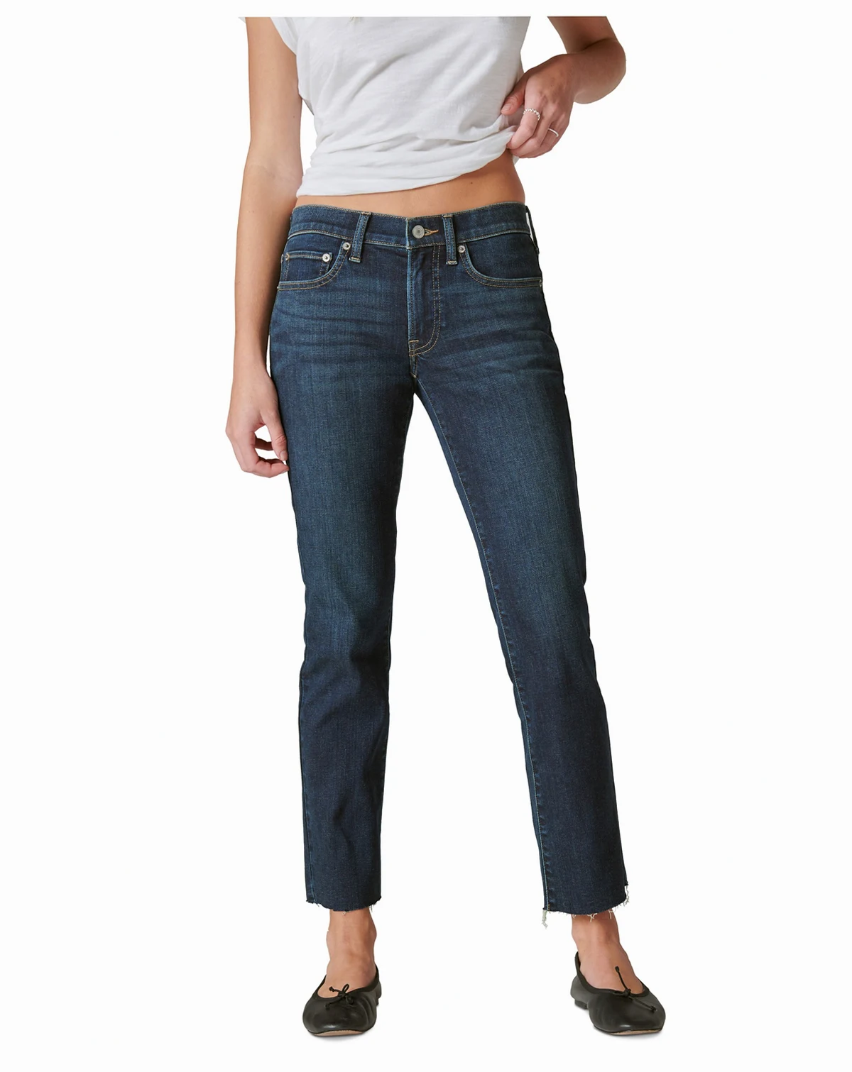 Women's Sweet Crop Straight-Leg Jeans
