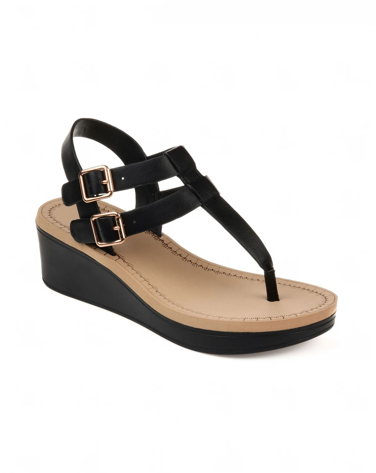 Women's Bianca Double Buckle Platform Wedge Sandals