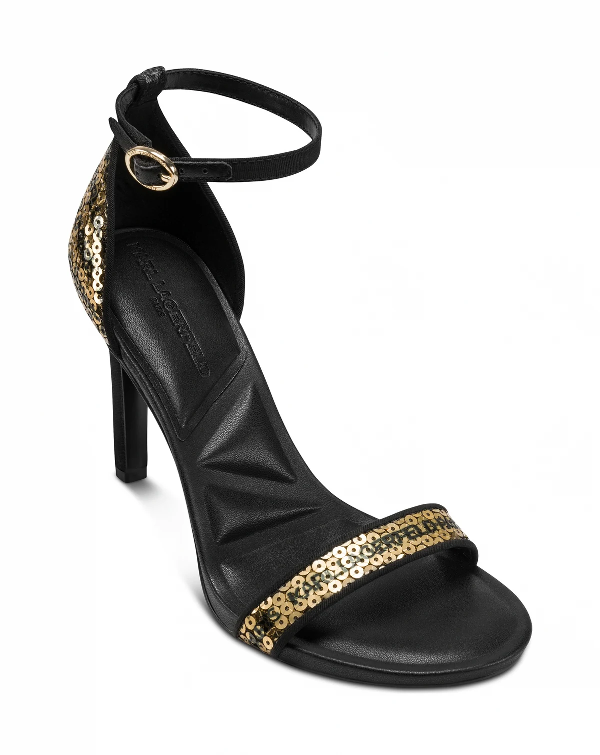 Kenz Logo Sequin Dress Sandals
