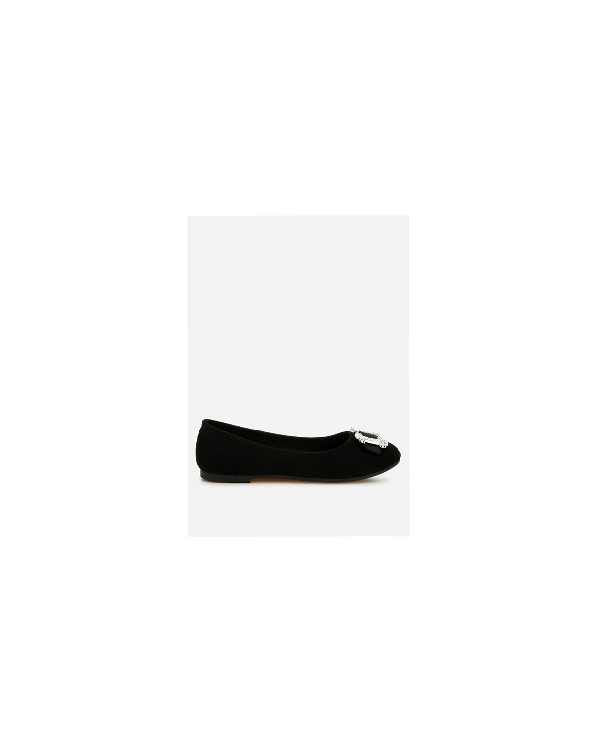 Womens Prajik Rhinestone Buckle Detail Ballerinas