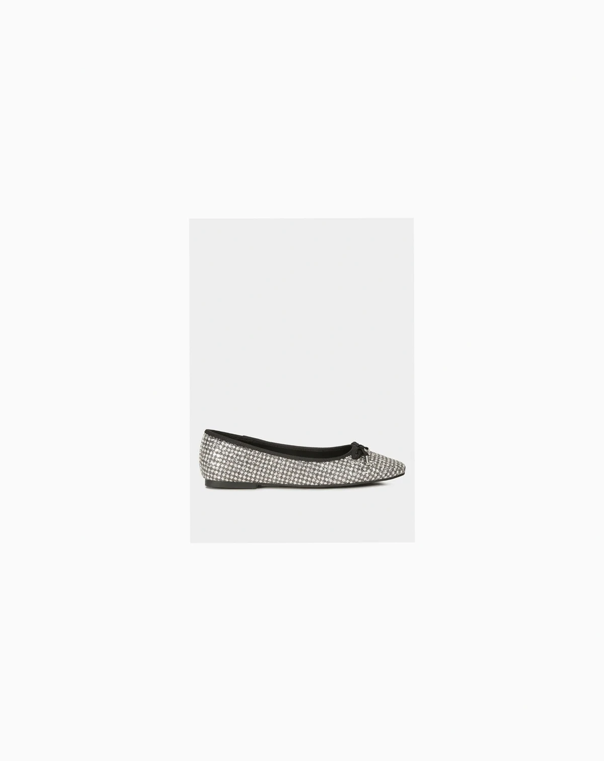 Womens Glitter Faux Leather Flat Ballerinas