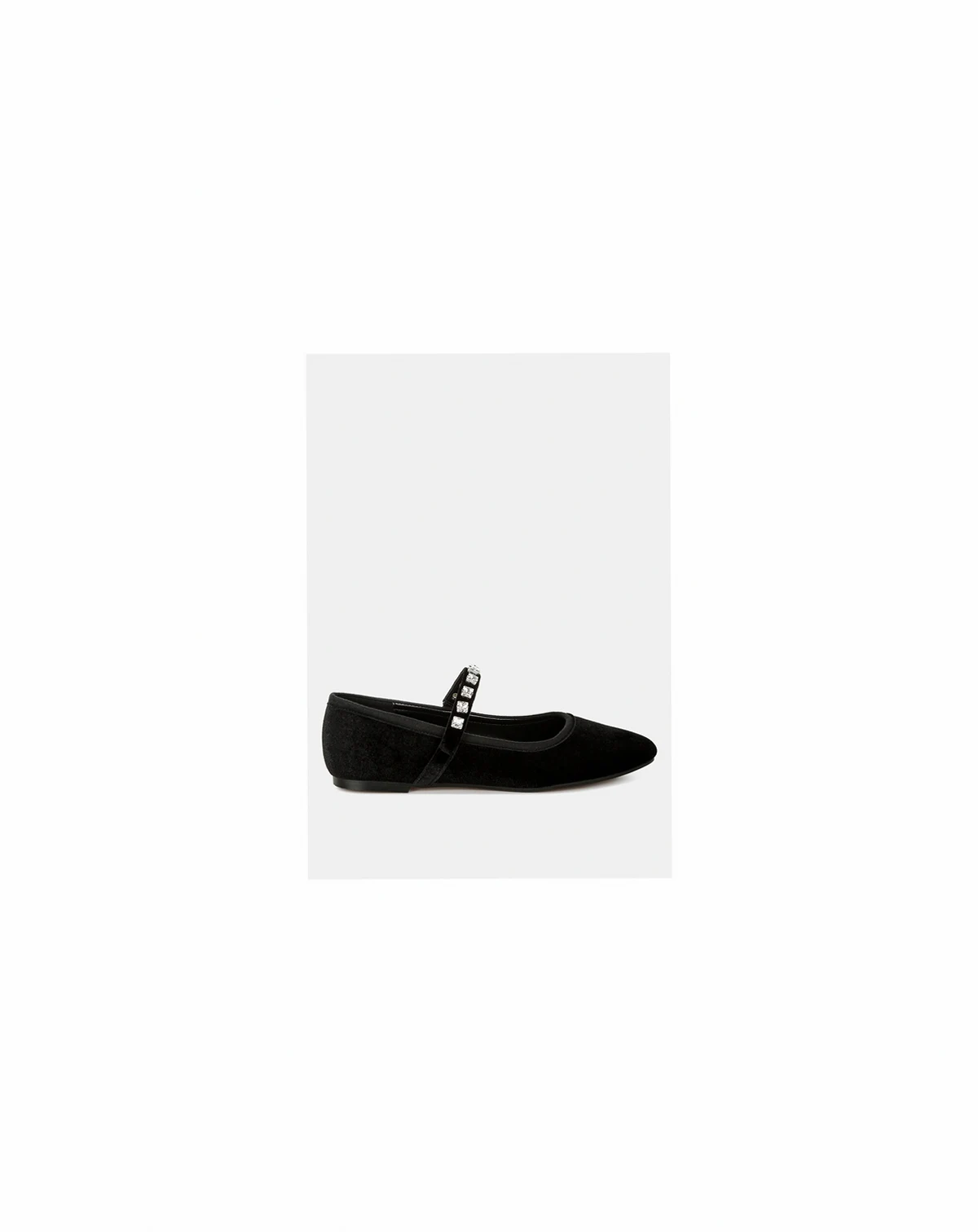 Womens Aralia Velvet Mary Jane Ballerinas
