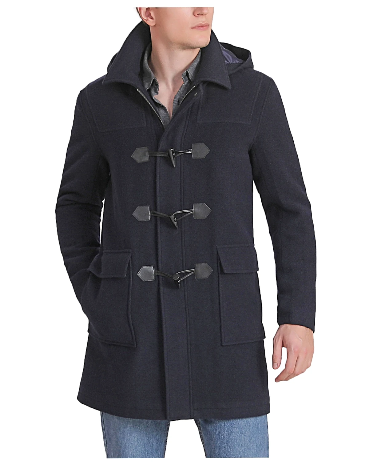 Men Mason Wool Blend Duffle Toggle Coat