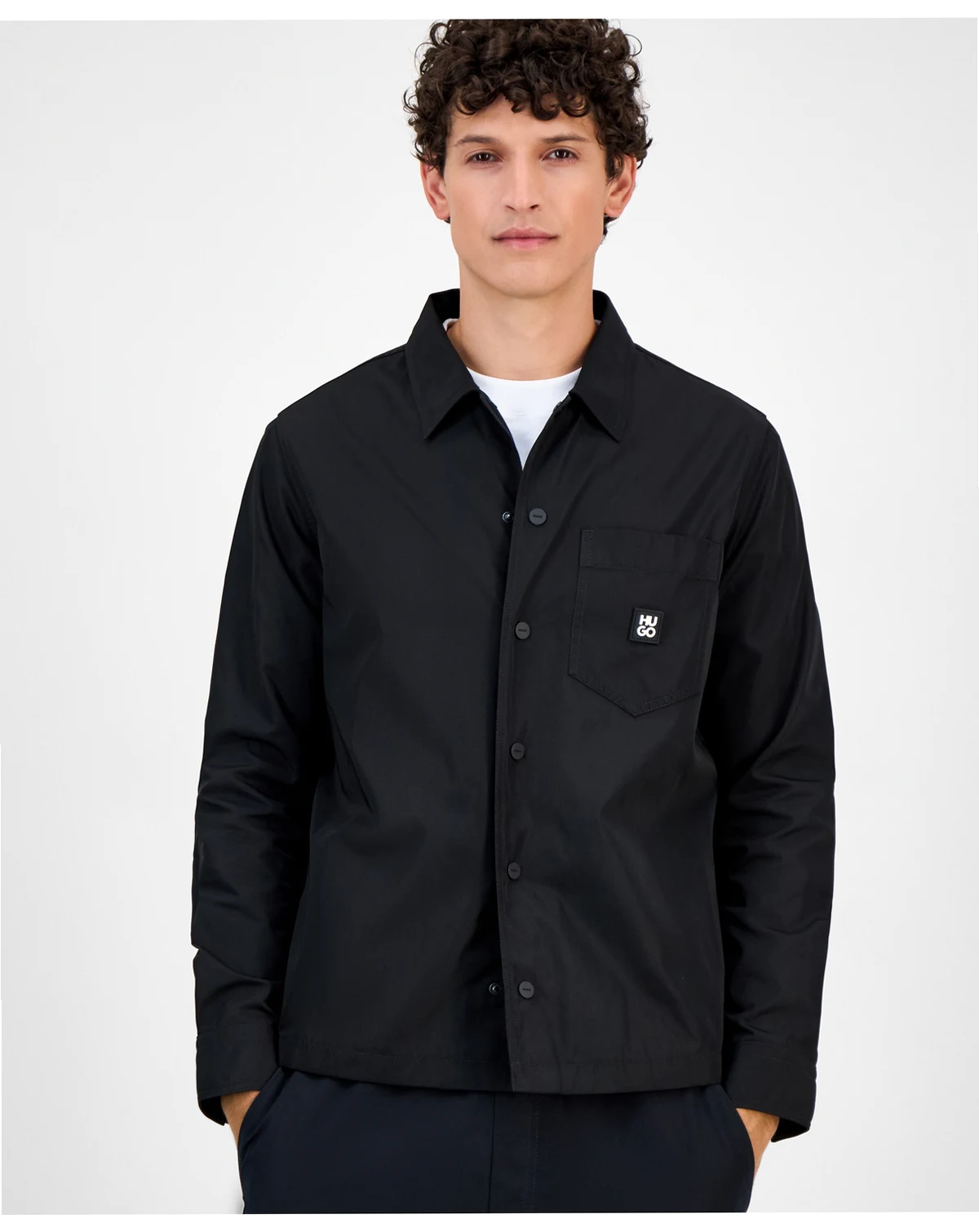 Men's Logo Oversized Shirt Jacket