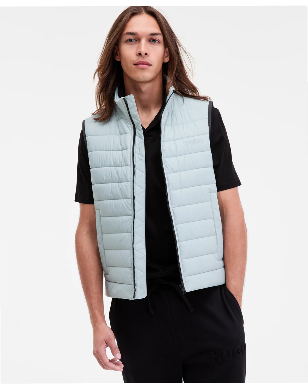 Men's Barvino2435 Slim-Fit Quilted Full-Zip Liner Vest