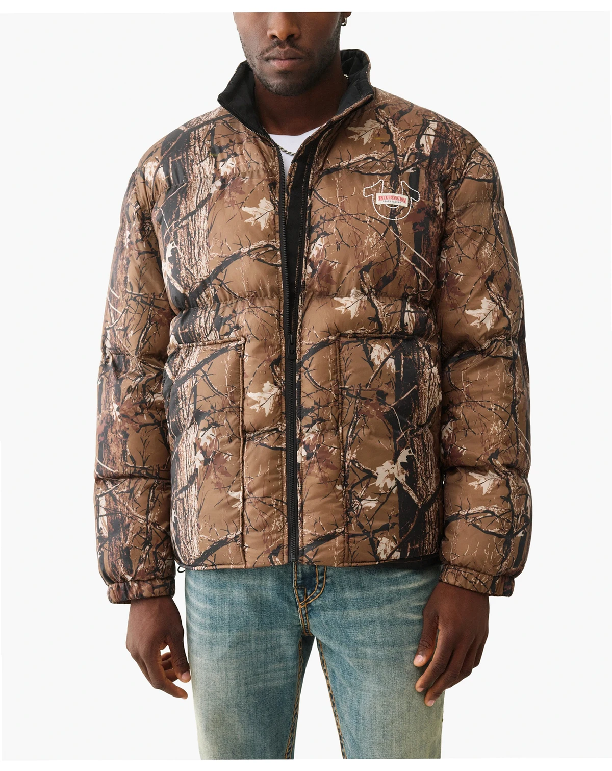 Men's Camo Printed Puffer Jacket