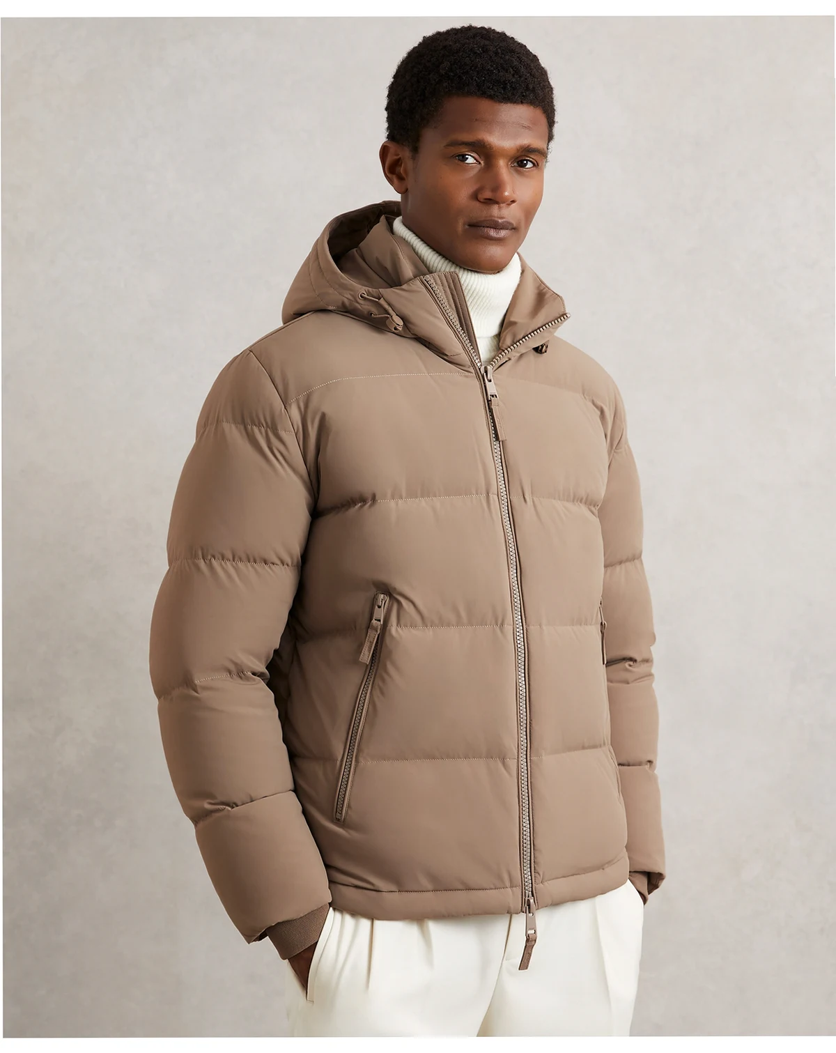 Men's Quilted Zip-Through Puffer Jacket