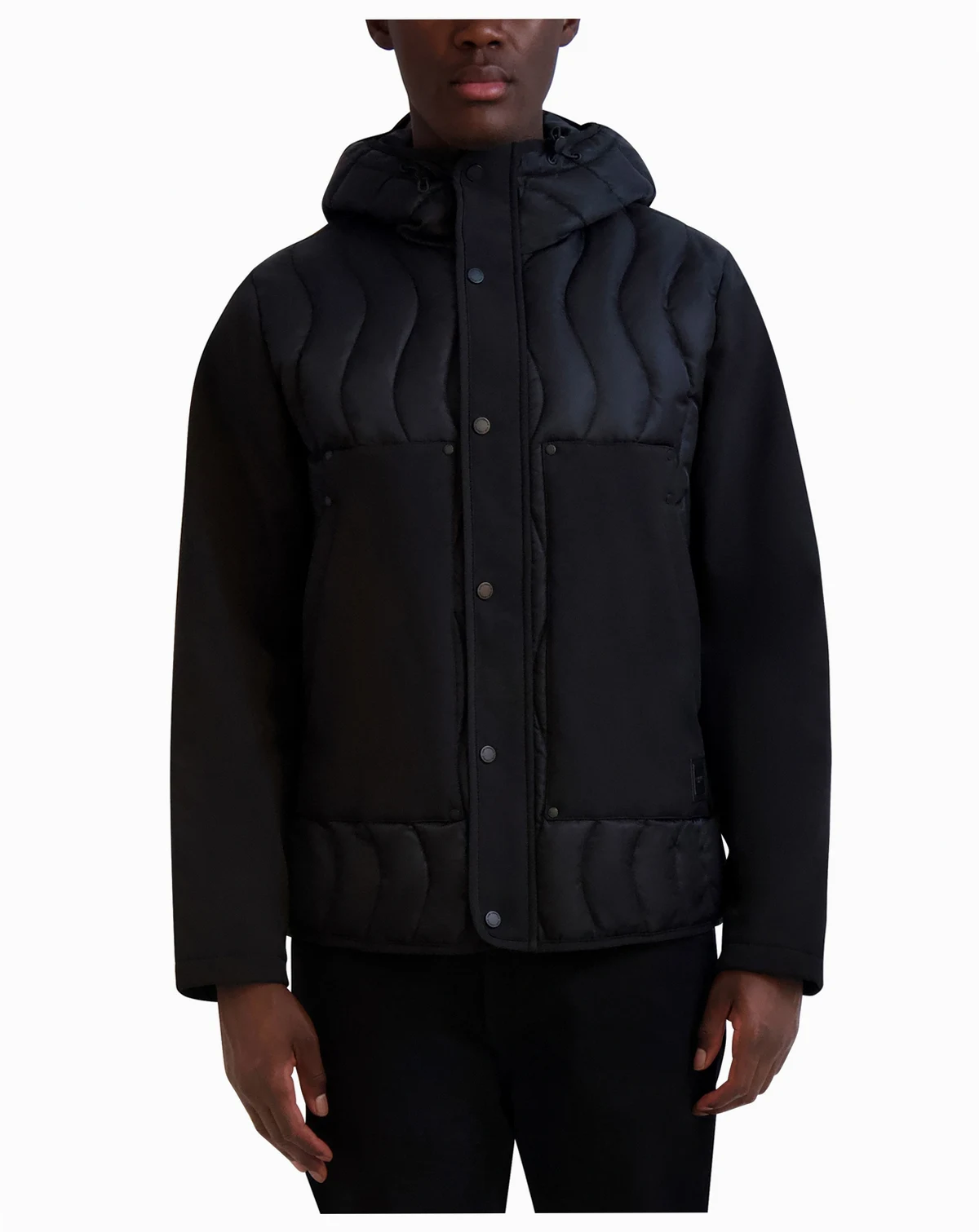 Men's Mixed Media Mid-Weight Puffer Jacket