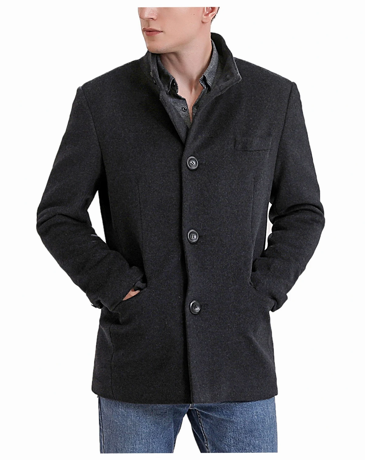 Men Perry Wool Blend City Coat