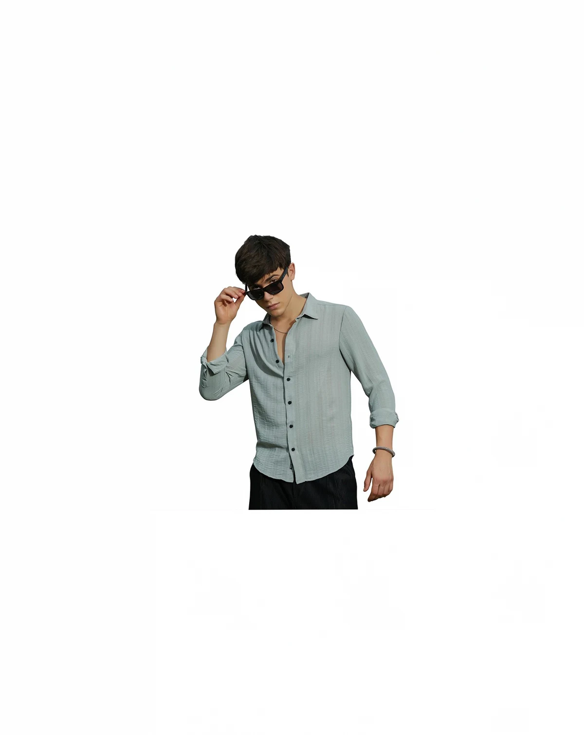 Men's Cloud Grey Trough-Tactile Shirt