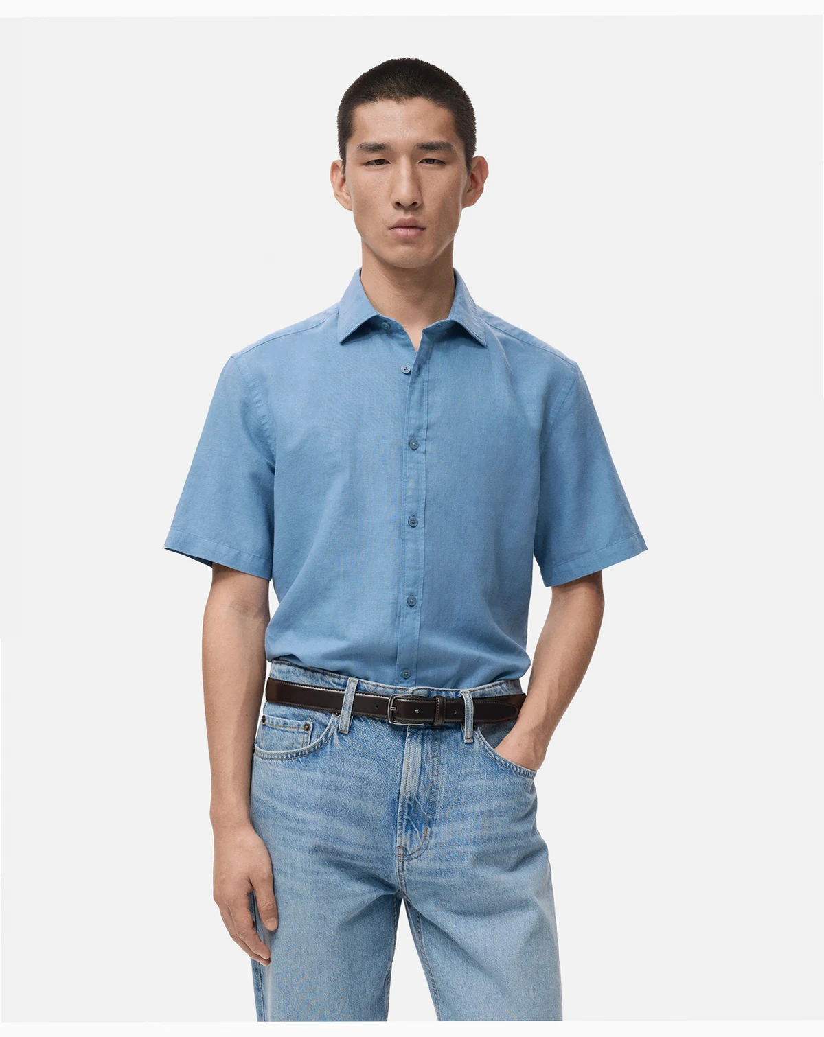Men's Short Sleeved Cotton Shirt