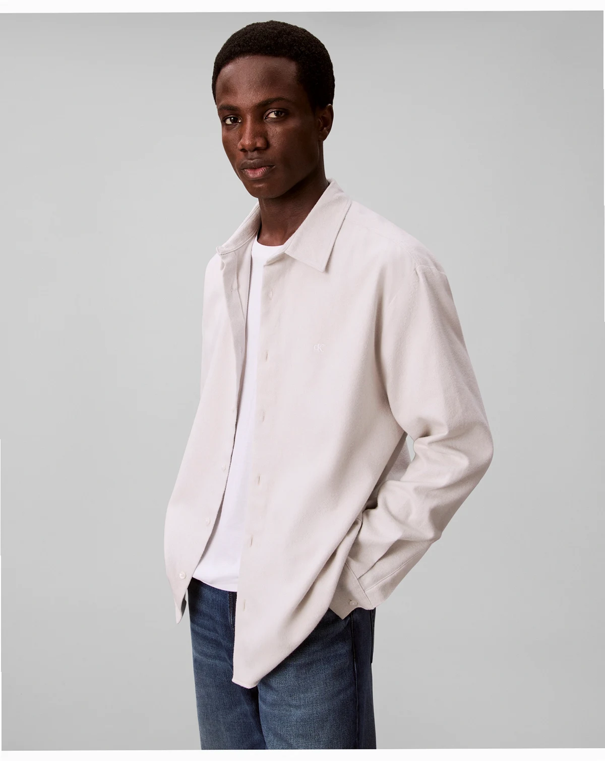Men's Melange Flannel Classic-Fit Shirt