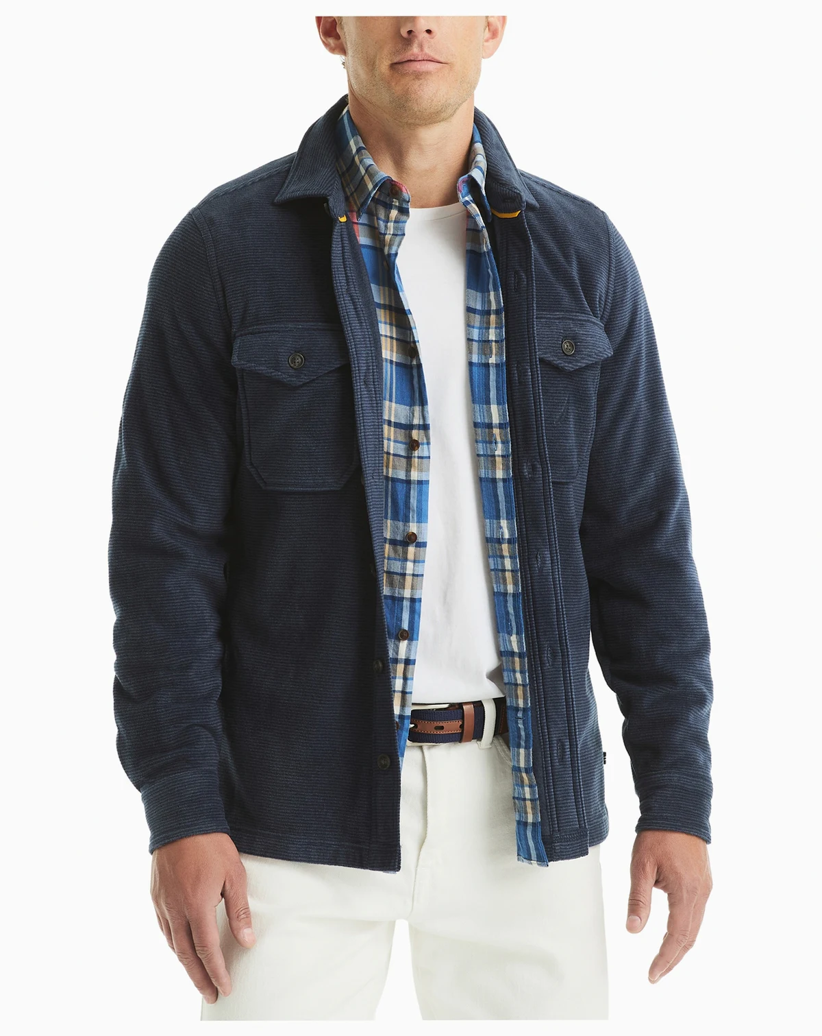 Men's Polar Fleece Button-Up Shirt