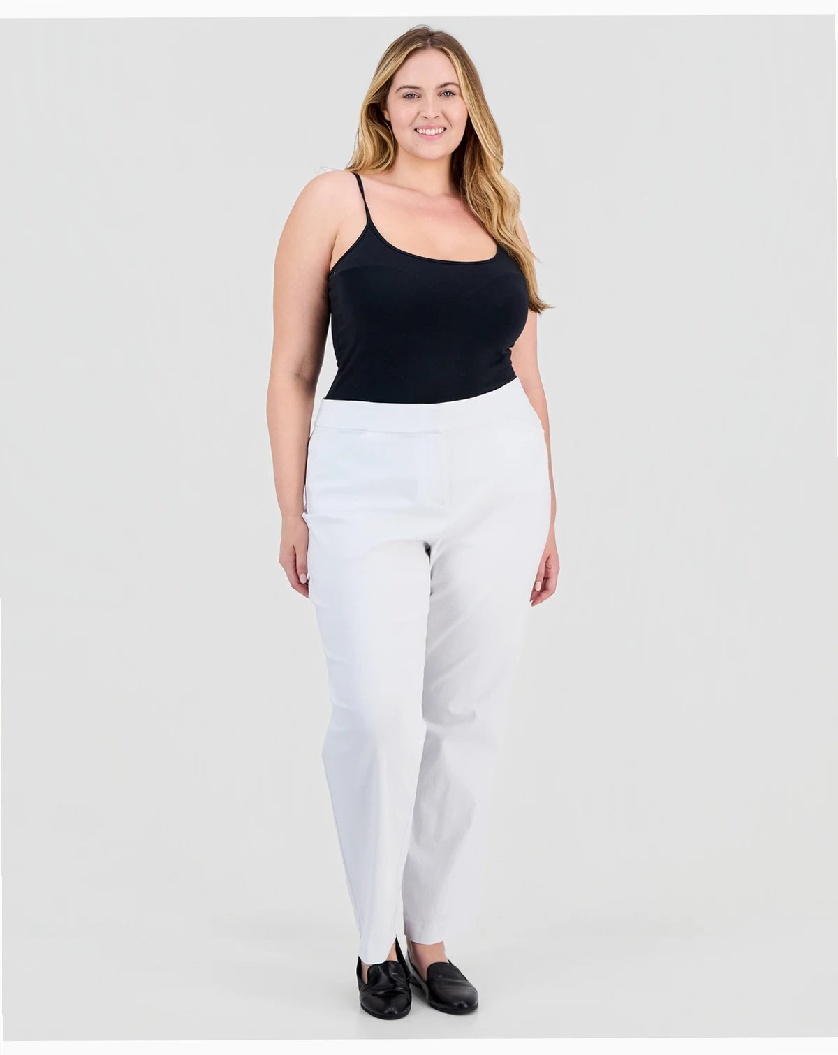 Plus Size Curvy-Fit Straight-Leg Pants, Exclusively at Macy's