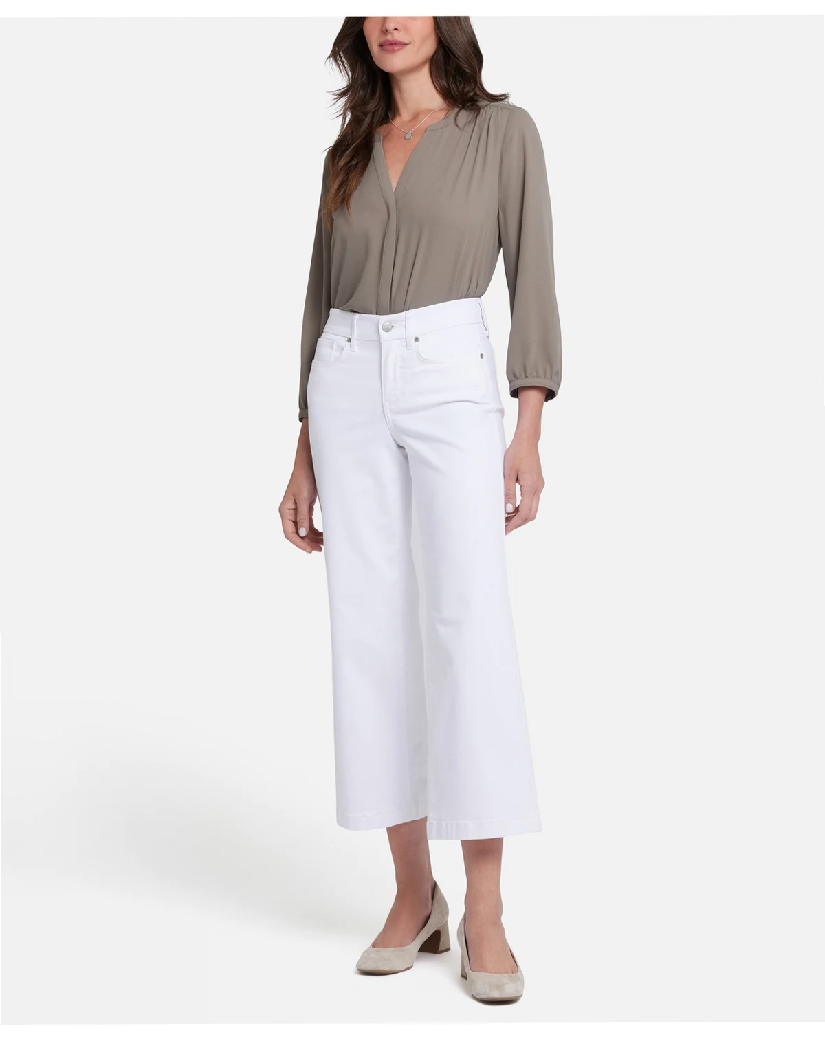 Women's Waist-Match Teresa Wide Leg Ankle Jeans