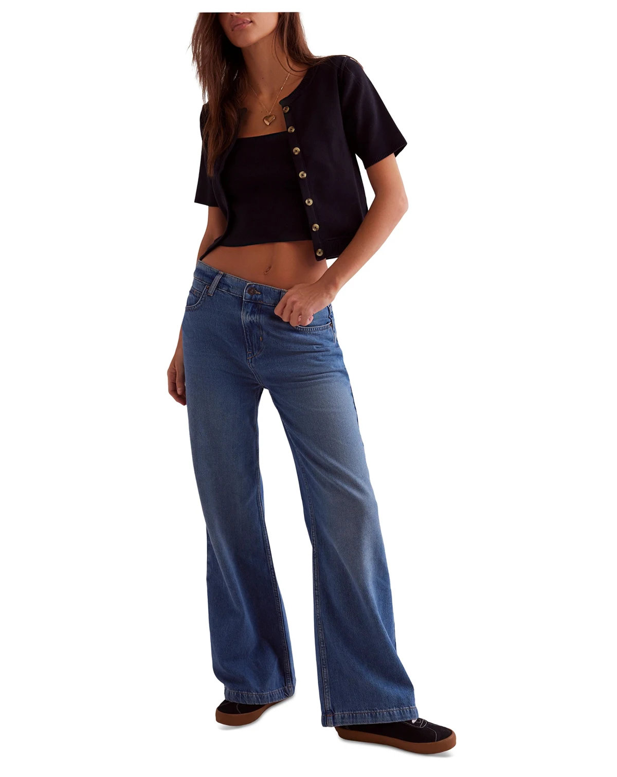 Women's Stride High Rise Wide-Leg Jeans