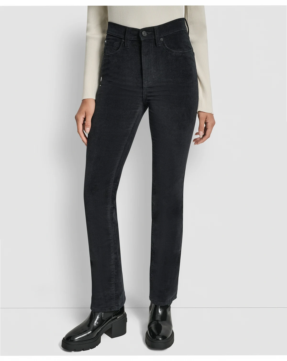 Petite High Rise Corduroy Bootcut Pants