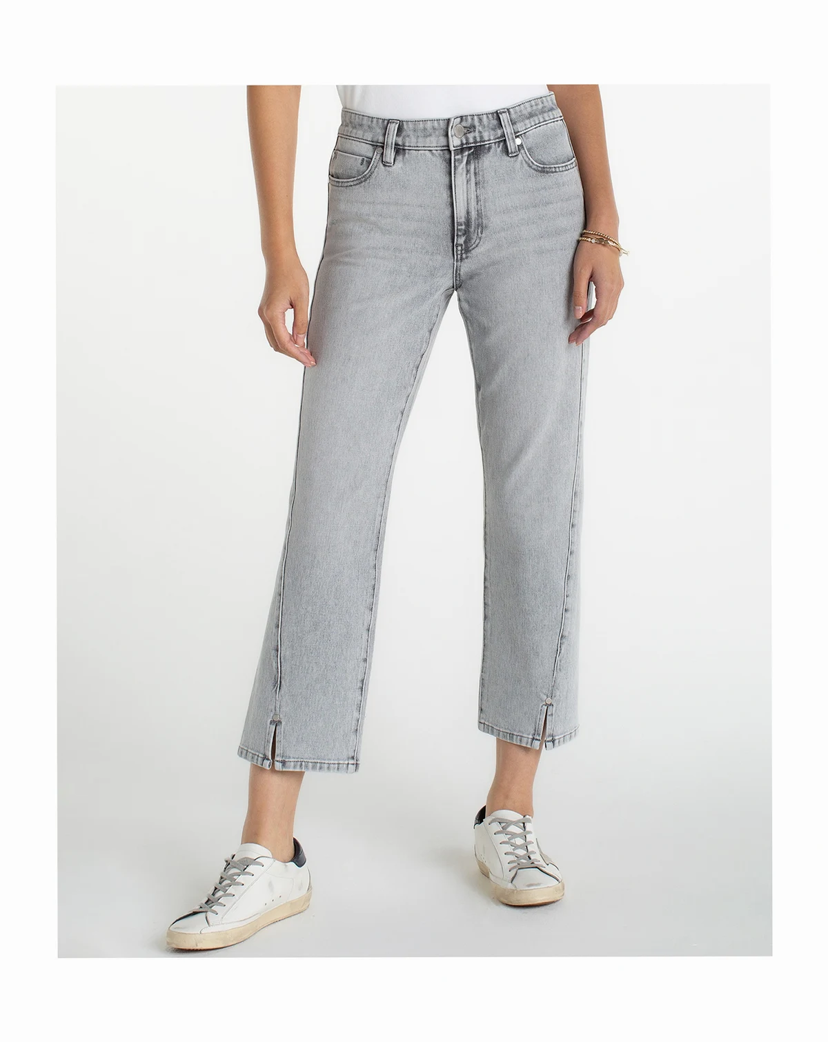 Petite Kennedy Mid Rise Straight Jeans
