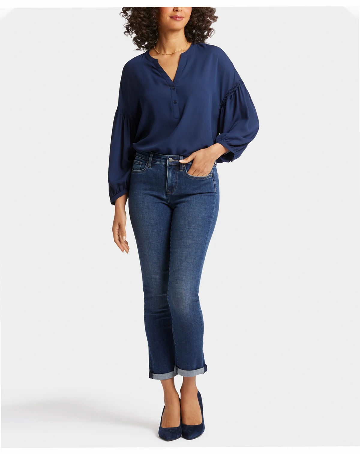 Petite Sheri Slim Roll Cuff Jeans