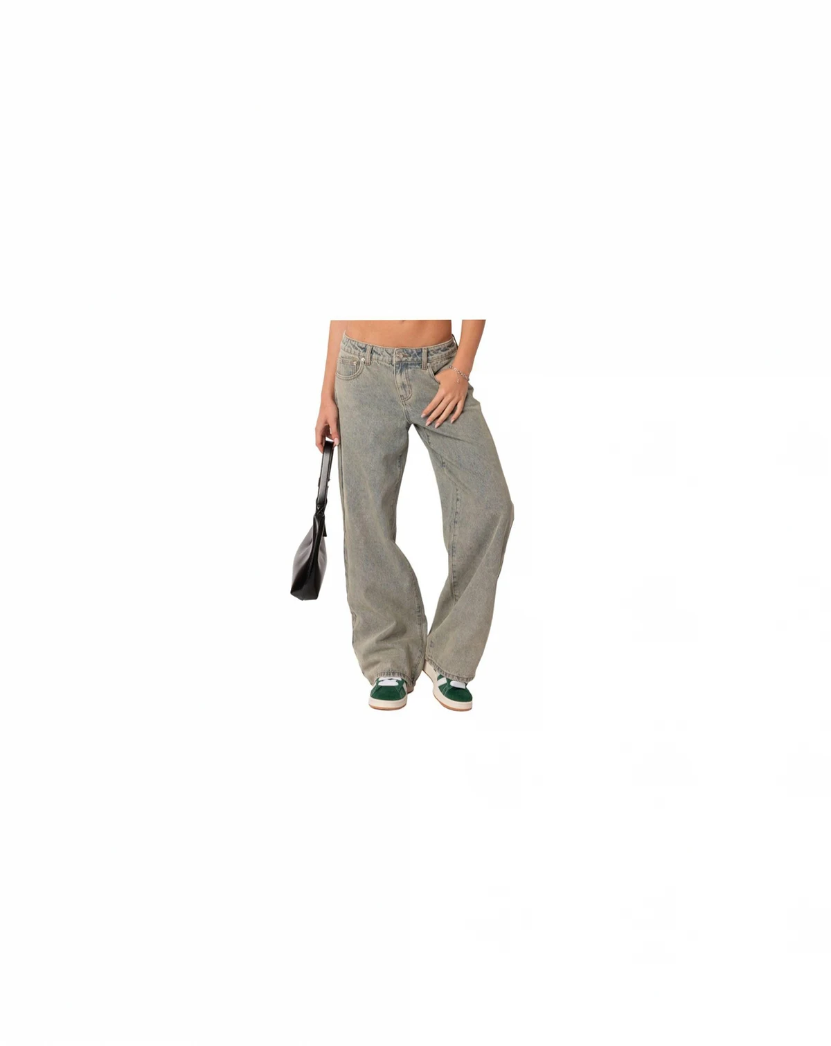 Women's Magda Acid Wash Low Rise Baggy Jeans