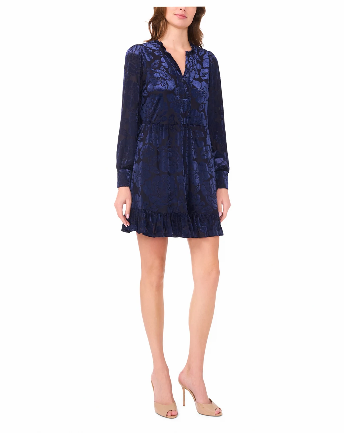 Women's Long-Sleeve Babydoll Dress