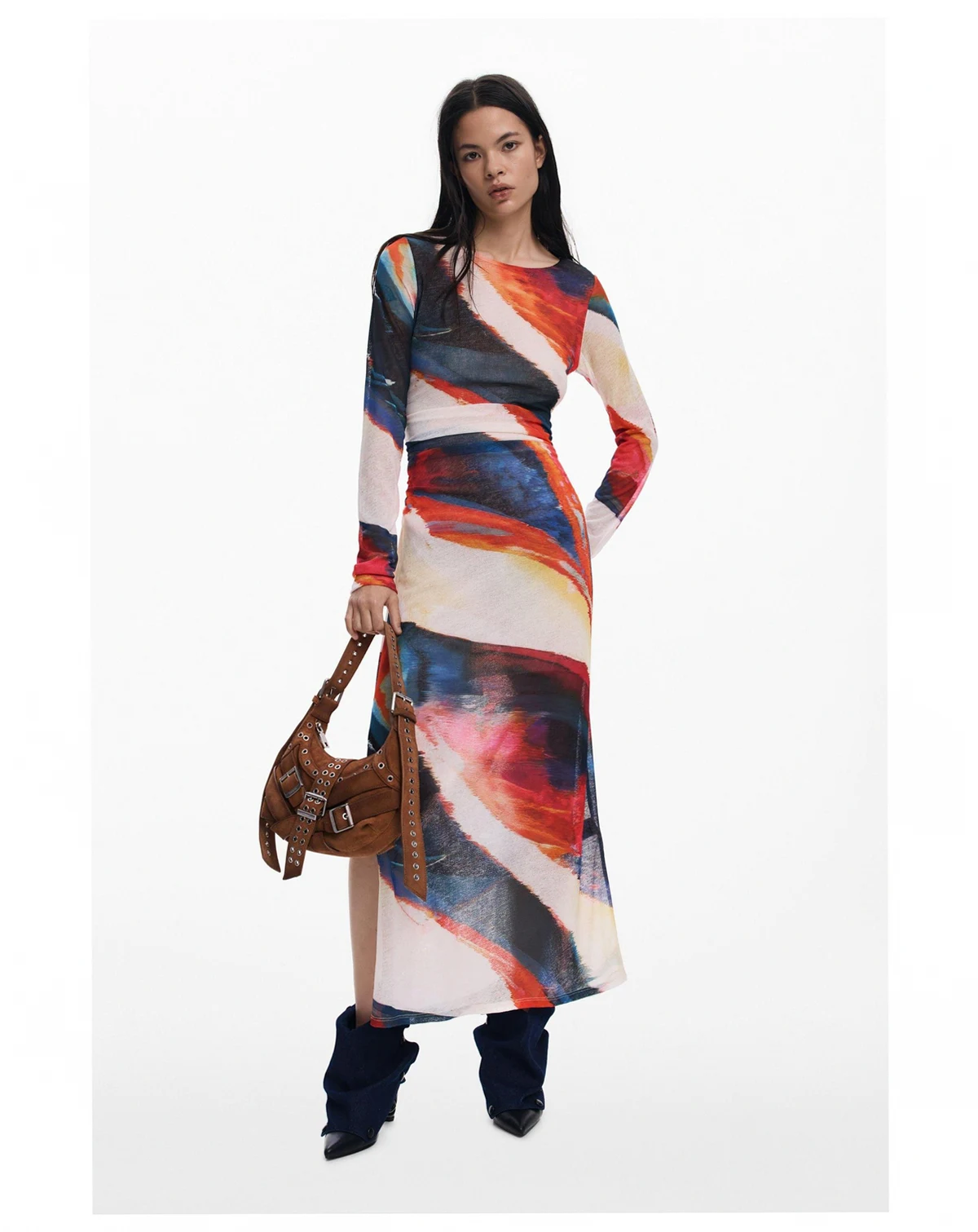 Women's Long dress with waves