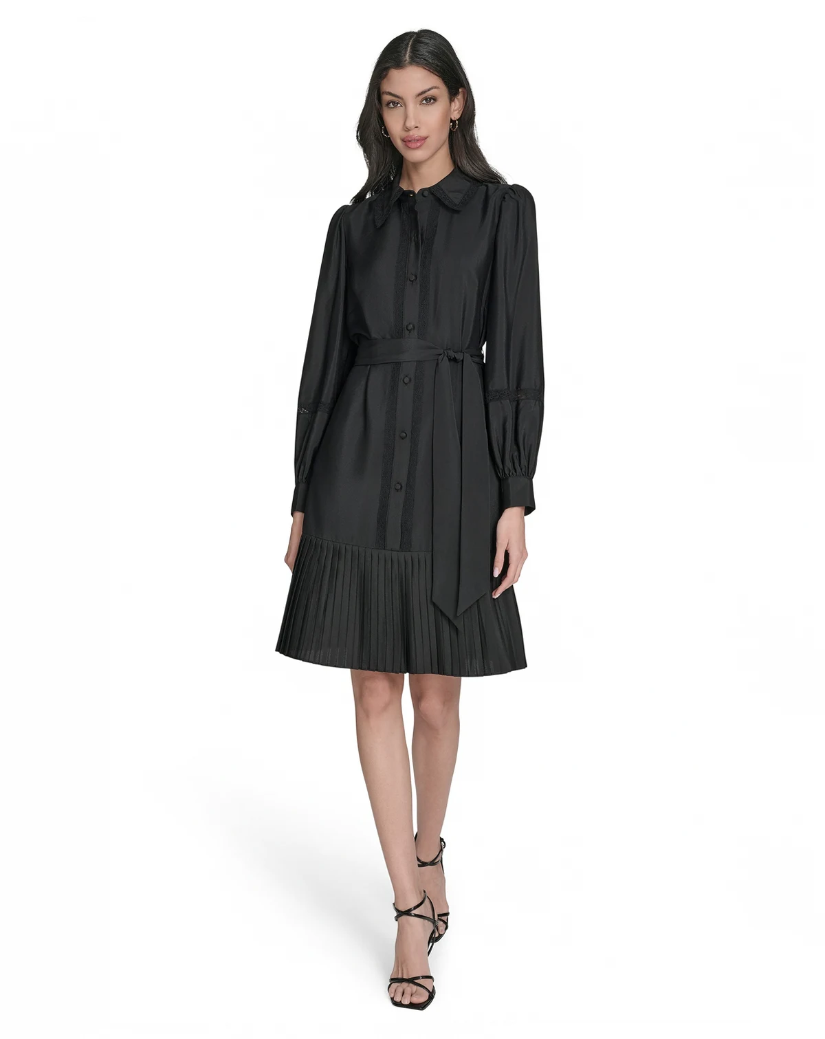 Women's Pleated Shirt Dress