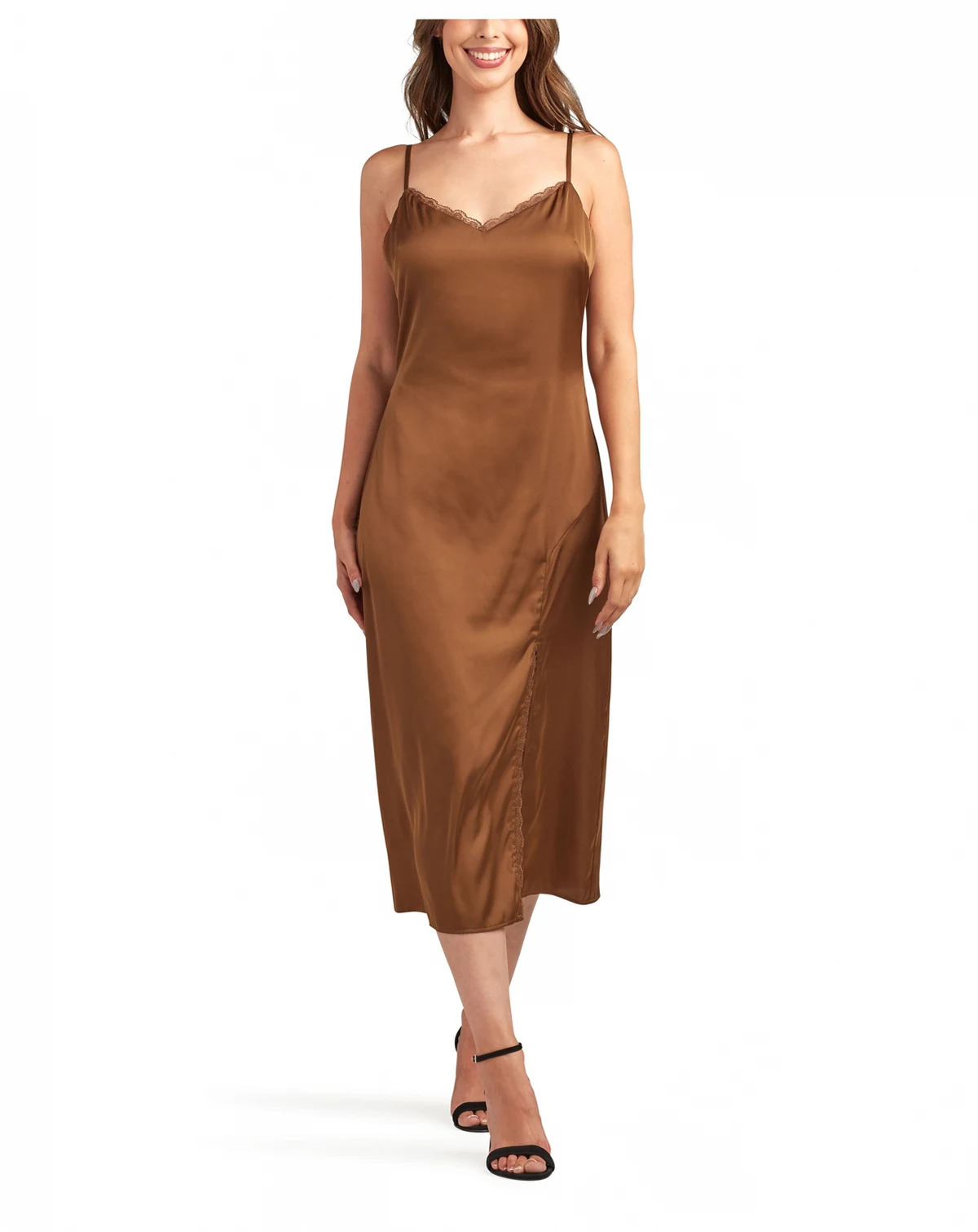 Juniors' Solid Heavy Midi Cami Dress