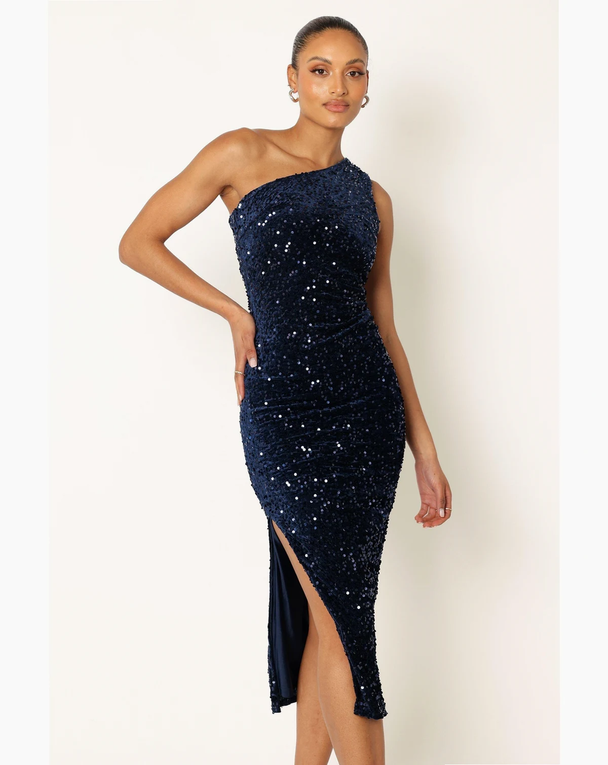 Womens Kiki One Shoulder Midi Dress