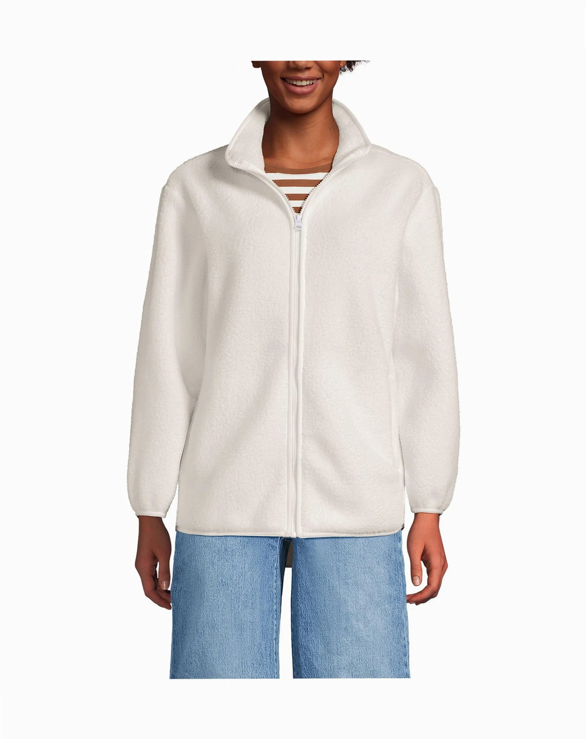 Women's Petite Cozy High Pile Full Zip Fleece Jacket