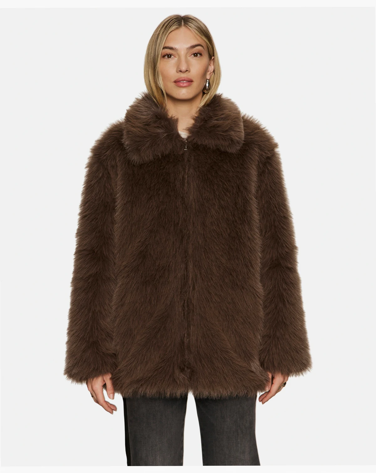 Women's Carmen Faux-Fur Spread-Collar Jacket