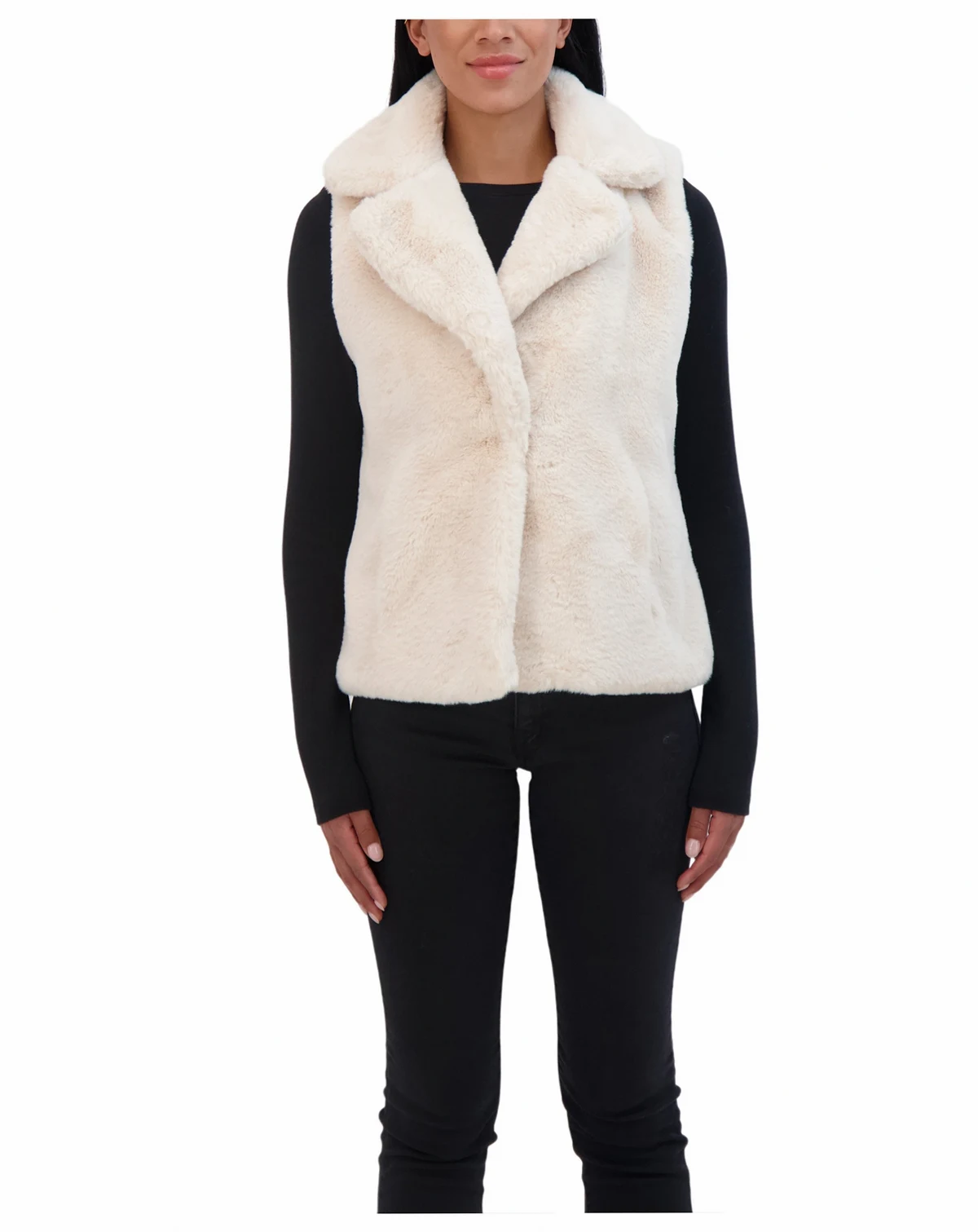 Women's Faux Fur Notch Collar Vest