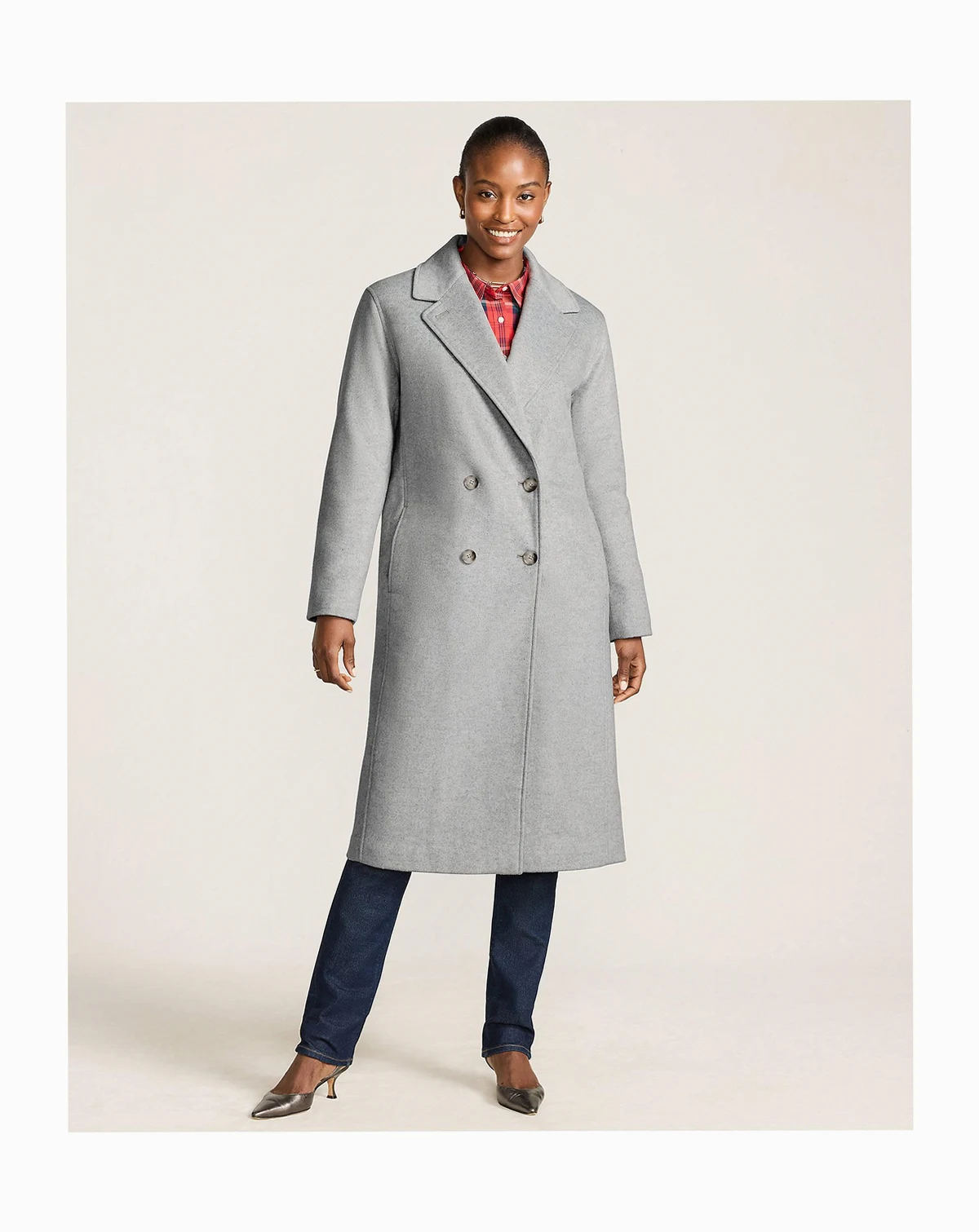 Women's Insulated Double Breasted Wool Coat
