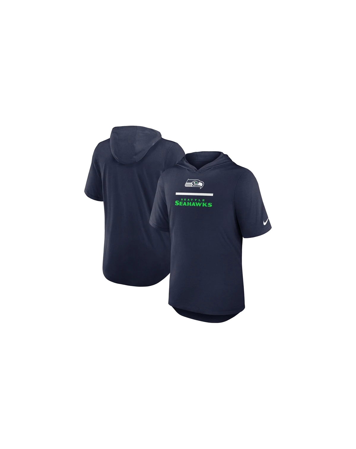 Men's College Navy Seattle Seahawks Lockup Tri-Blend Hoodie T-Shirt