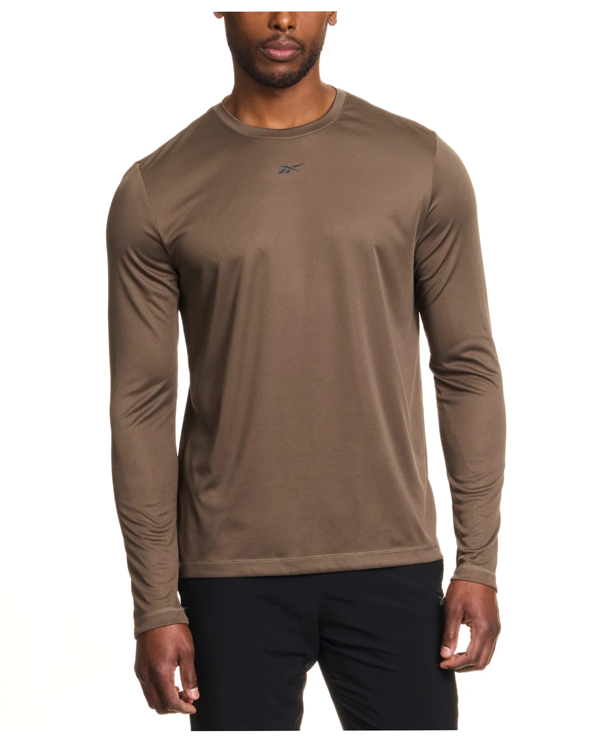 Men's Tech Long Sleeve Crewneck Logo T-Shirt